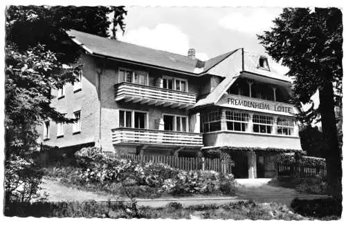 AK, Titisee Schwarzw., Fremdenheim Lotte, 1962