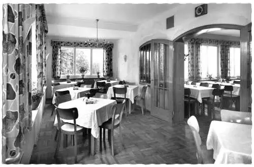 AK, Bischofsgrün Fichtelgeb., Hoyer-Baude, Gastraum, um 1960