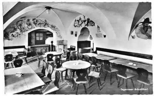 AK, Tegernsee, Herzogl. Bräustübl, Gastraum, um 1960