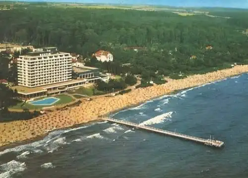AK, Timmendorfer Strand, Hotel, Strand, Luftbild, 1974