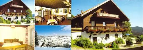 Doppel-AK, St. Englmar Bayer. Wald, Pension - Gasthaus "Glashütt", um 1993