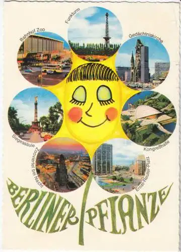 AK, Berlin, Berliner Pflanze, humoristische Berlin-AK, 1972