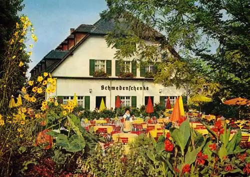 AK, Konstanz, Insel Mainau im Bodensee, Schwedenschenke, um 1972