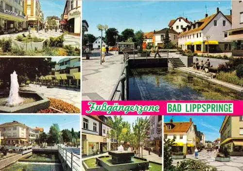 AK, Bad Lippspringe, Fußgängerzone, sechs Abb., um 1988