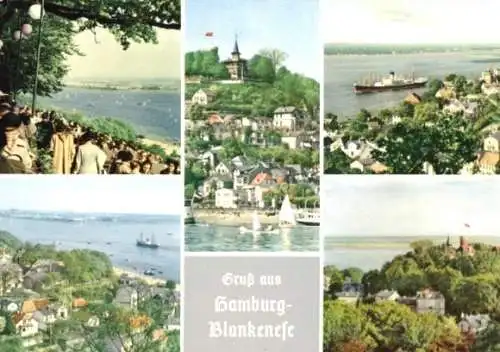 AK, Hamburg Blankenese, 5 Abb., um 1960