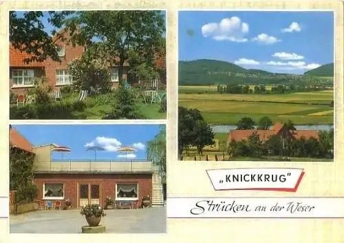 AK, Strücken a.d. Weser ü. Rinteln, "Knickkrug", 1974