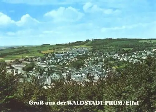 AK, Prüm Eifel, Luftbild, Version 2, ca. 1978