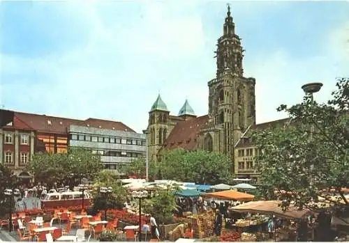 AK, Heilbronn, Teilansicht mit Kilianskirche, ca. 1971