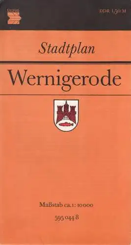 Stadtplan, Wernigerode, 1981