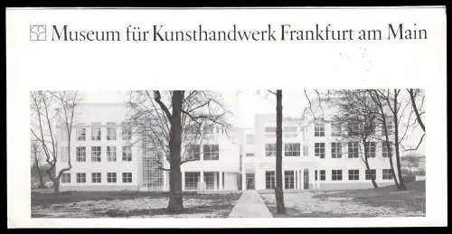tour. Prospekt, Museum für Kunsthandwerk Frankfurt am Main, um 1990