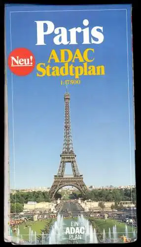 Stadtplan, ADAC-Innenstadtplan Paris, um 1993