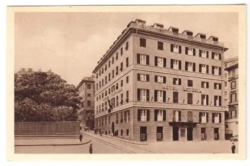AK, Genova, Genua, Hotel Astoria & Belgrano, Straßenansicht, um 1920