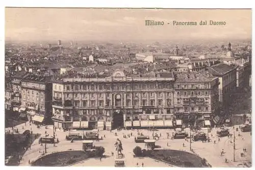 AK, Milano, Mailand, Panorama dal Duomo, 1914