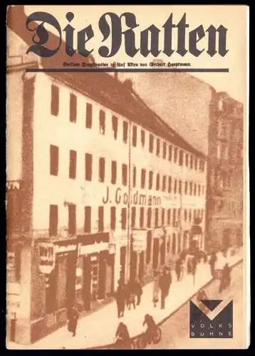 Theaterprogramm, Volksbühne Berlin, Gerhart Hauptmann, Die Ratten, 1984