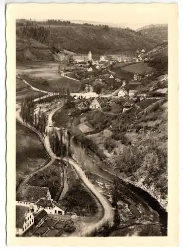 AK, Rothenburg o.T., Blick ins Taubertal, 1955