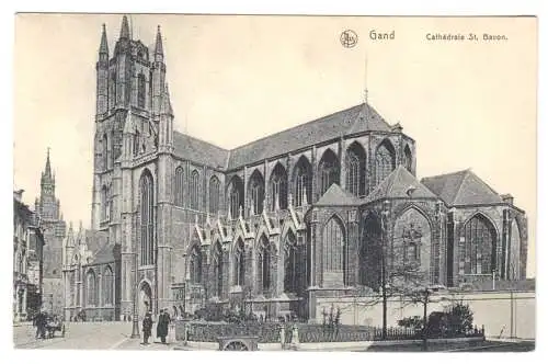 AK, Gent, Gand, Cathédrale St. Bavon, 1914