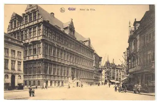 AK, Gent, Gand, L'Hotel de Ville, Rathaus, 1918