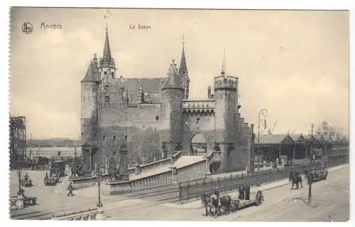 AK, Antwerpen, Anvers, Le Steen, 1915