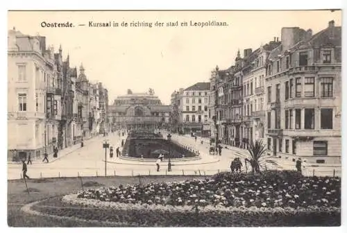 AK, Oostende, Ostende, Westflandern, Kursaal in di richting der stad, 1917