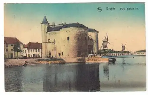AK, Bruges, Brügge, Porte Sainte-Crolx, um 1912