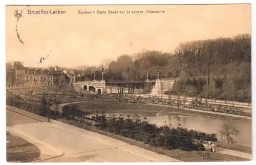 AK, Brüssel, Bruxelles-Laeken, Boulevard Emile Bockstael et square Clementine