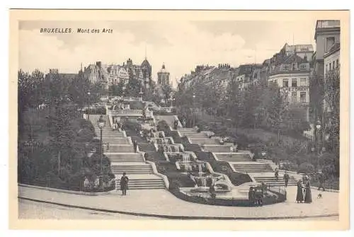 AK, Brüssel, Bruxelles, Mont des Arts, um 1918
