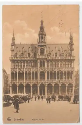 AK, Brüssel, Bruxelles, Maison du Roi, belebt, 1910