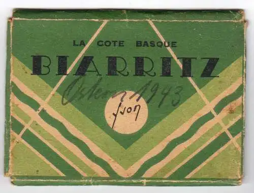 Mäppchen mit 12 kleinen Fotos, Biarritz, Frankreich, 1943, Format: 8,8 x 6,4 cm