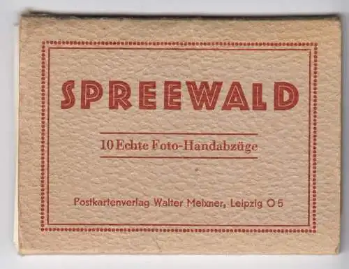 Mäppchen mit 10 kleinen Fotos, Spreewald, 1954, Format: 9 x 6,5 cm