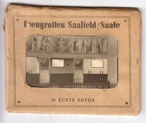 Mäppchen mit 10 kleinen Fotos, Saalfeld Saale, Feengrotten, 1954, Format: 9x7 cm