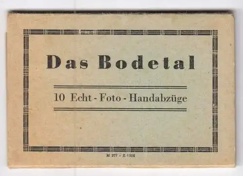 Mäppchen mit 10 kleinen Fotos, Das Bodetal, um 1952 , Format: 9 x 6 cm