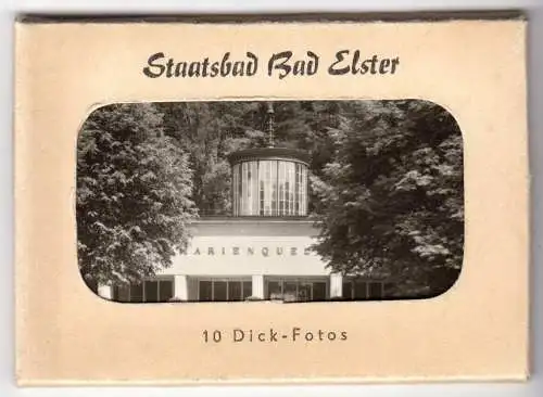 Mäppchen mit 10 kleinen Fotos, Staatsbad Bad Elser, 1970, Format: 8,7 x 6 cm