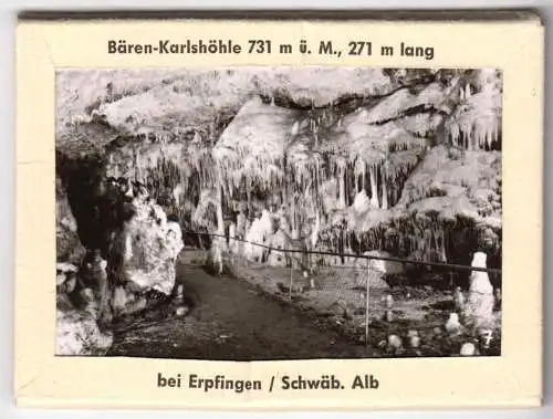 Mäppchen mit 10 kleinen Fotos, Erpfingen, Bären-Karlshöhle, Format: 9 x 6,6 cm