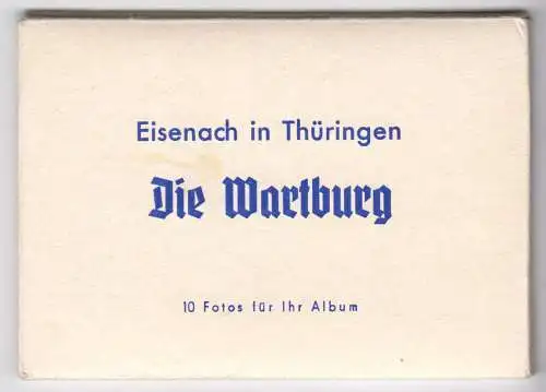 Mäppchen mit 10 kleinen Fotos, Eisenach, Wartburg, Format: 10,5 x 7,2 cm