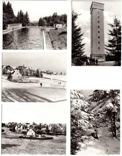 Mäppchen mit 12 (3+9) Original-Fotos, Höhenluftkurort Masserberg Thür., 1977