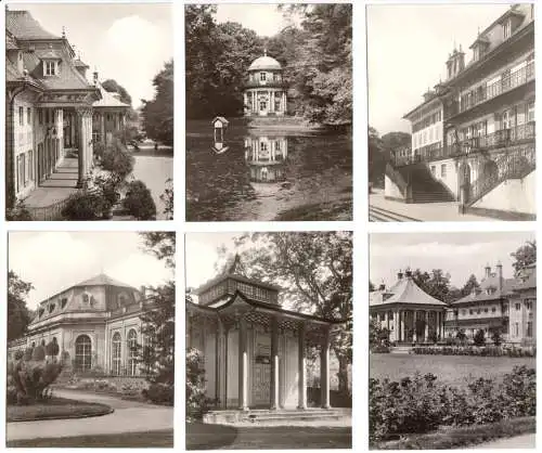 Mäppchen mit 12 kleinen Fotos, Pillnitz, Schloß und Park, Format: 9 x 6,8 cm