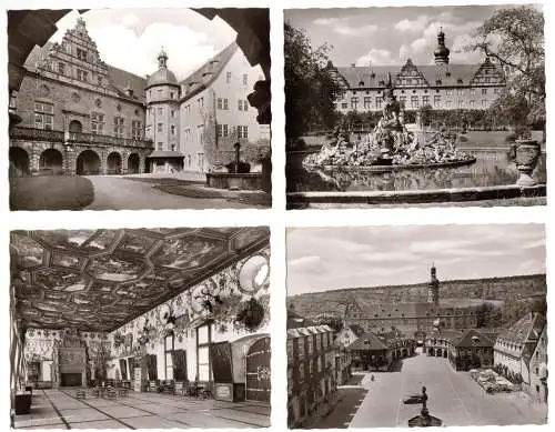 Mäppchen mit 8 kleinen Fotos, Weikersheim, Schloß, Format: 9 x 7 cm