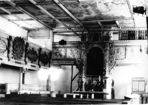 AK, Schellerhau Erzgeb., Kirche innen, Echtfoto, 1970
