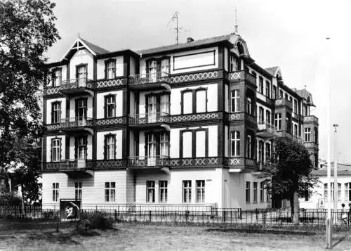 AK, Seebad Ahlbeck Usedom, FDGB-Heim "K. Bürger", 1977