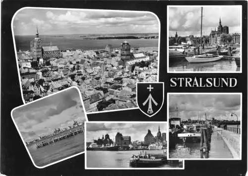 AK, Stralsund, fünf Abb., gestaltet, 1966