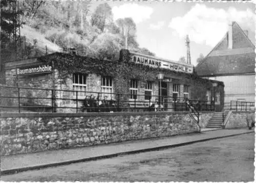 AK, Rübeland Harz, Eingang zur Baumannshöhle V1, 1960