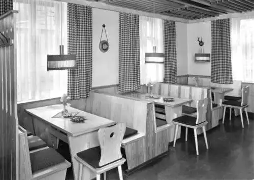 AK, Jößnitz, Gastst. Elstertalbrücke, Gastraum 1, 1972