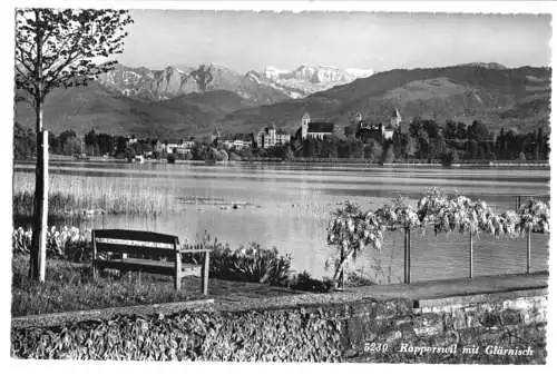 AK, Rapperswil - Jona, SG, Gesamtansicht mit Glärnisch, um 1960