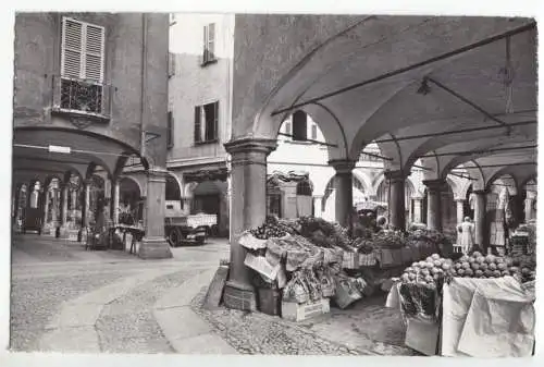 AK, Lugano, TI, Portici di Via Pessina, Markttreiben, Vers. 2, um 1957