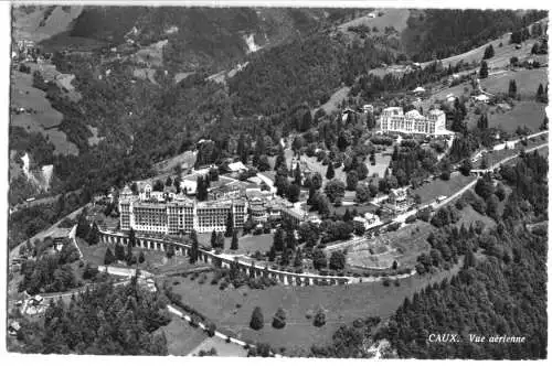 AK, Caux, VD, Luftbildansicht, um 1960