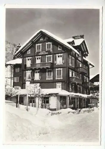 AK, Lauterbrunnen, BE, Hotel Oberland, Winteransicht, 1980