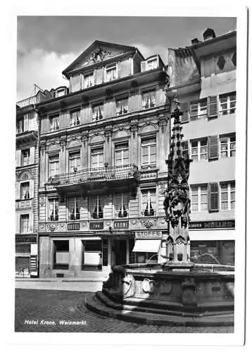 AK, Luzern, LU, Hotel zur Krone, Alkoholfreies Restaurant, um 1955