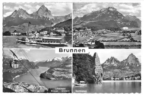 AK, Brunnen, SZ, vier Abb., um 1965