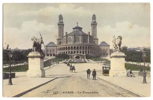 AK, Paris, Le Trocadéro, um 1920