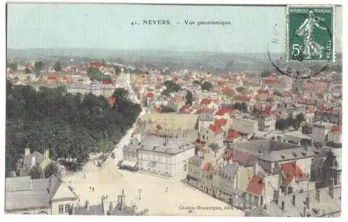 AK, Nevers, Nièvre, Vue panoramique, 1908